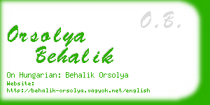 orsolya behalik business card